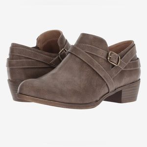 Life Stride Velocity 30 Women’s Buckle Accent Almond Toe Block Heel Bootie
